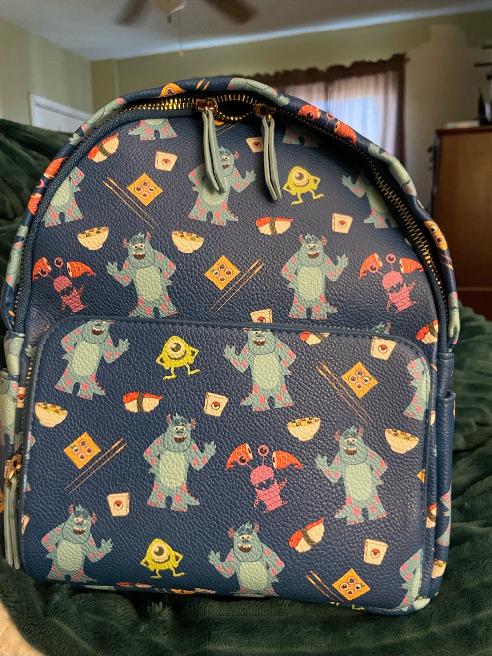Danielle Nicole Navy Monsters & Sushi Mini Backpack